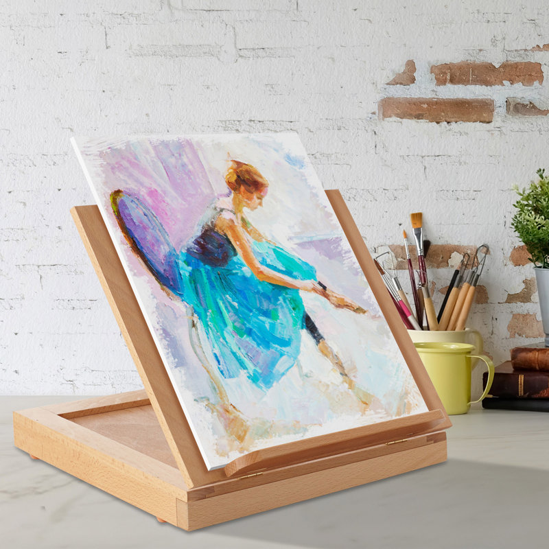Adjustable Beechwood Table Easel and Palette