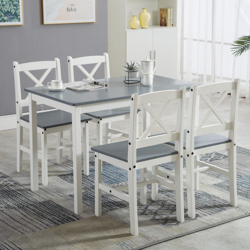 Danny 4 - Person Dining Set, Grey