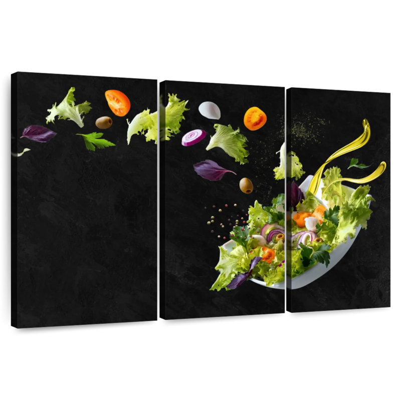 Assiette de salade fraîche Yarlin, H 36 po x l 57 po