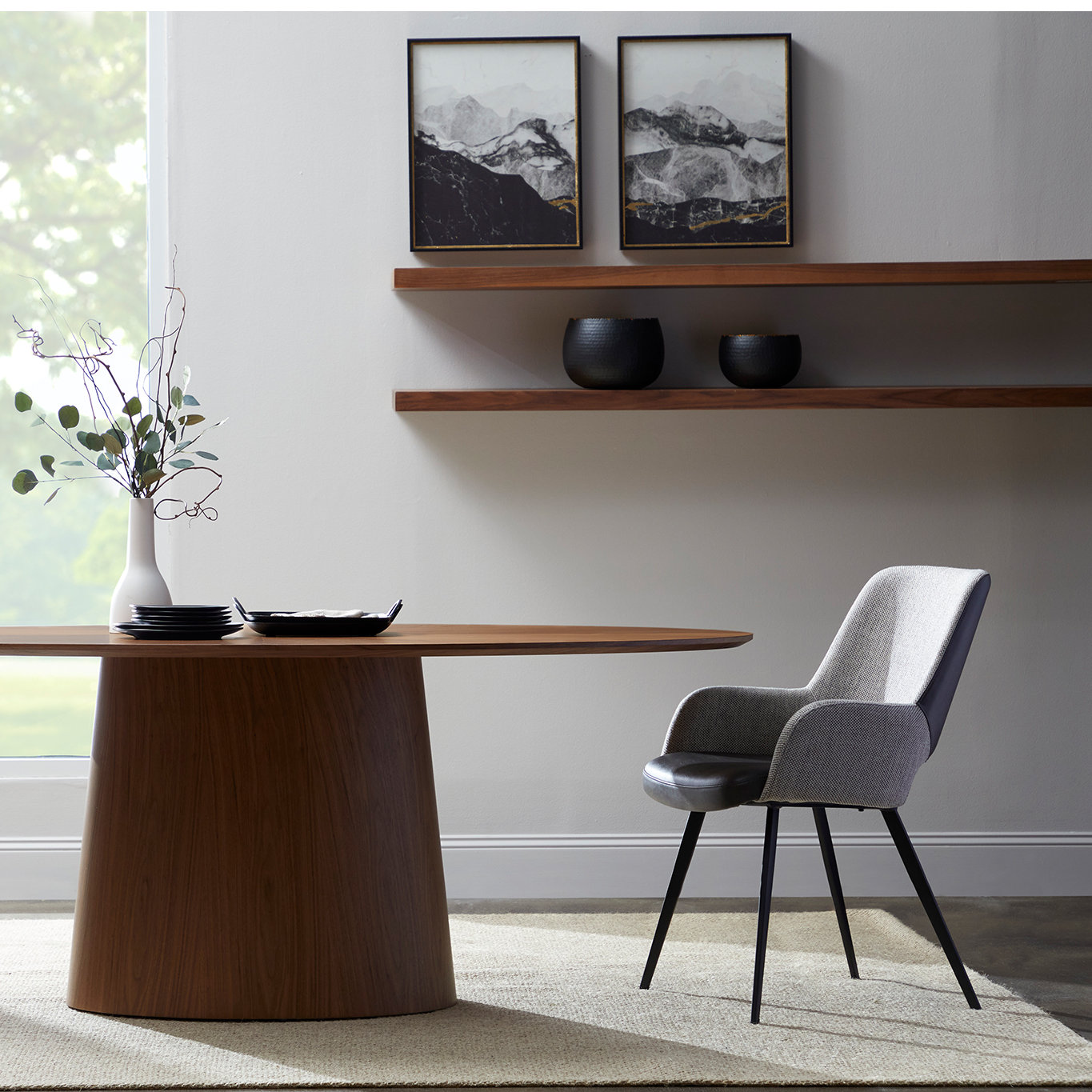 Sherice 75" Floating Shelf, 1.97" H x 74.81" W x 10.24" D, Walnut