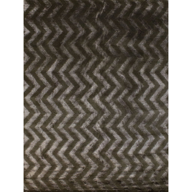 Hand Knotted Area Rug in Seal, Rectangle 6' x 9'