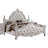 Moni King Bed, White Button Tufted Traditional Upholstery, Solid Wood-100547216-100547213