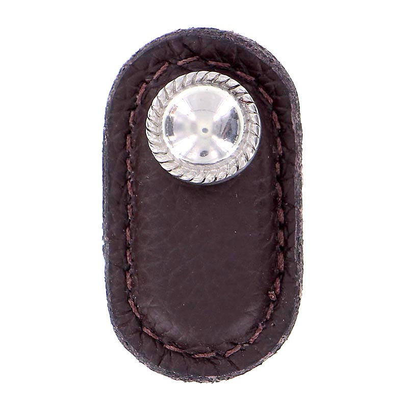 Equestre Novelty Knob, Brown, Polished Nickel