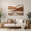 Minimalisme 21, art mural en métal brun-1728940296