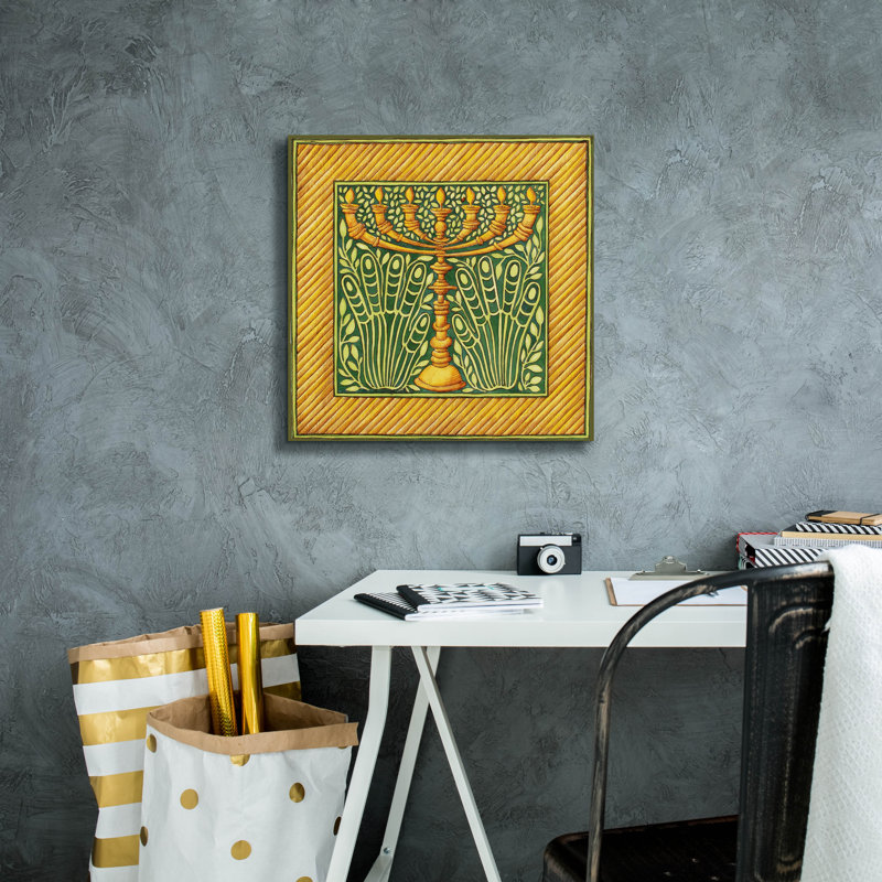 Art mural sur toile Epic Graffiti «Candelabra With Hands» par Andrea Strongwater, H 18 po x l 18 po x P 0,75 po