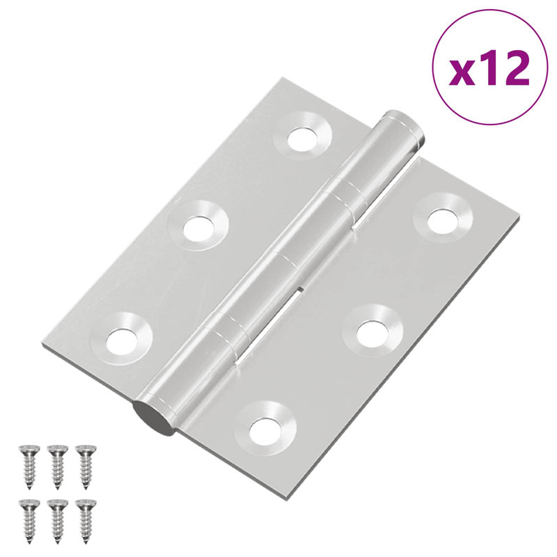 Vidaxl Hinge Silver Steel Hardware Accessory Tool Component Door Cabinet DIY