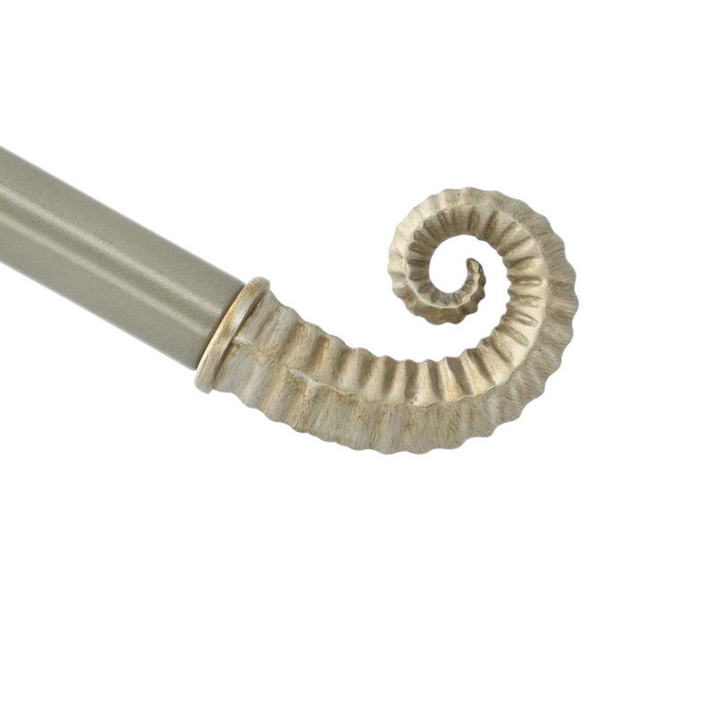 Tringle à rideaux simple réglable 1 po Bax, H 1 po x l 120 po x P 7 po, Étain