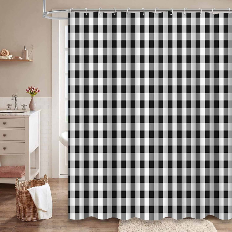 Rideau de douche Tartan, L 72 po x l 84 po