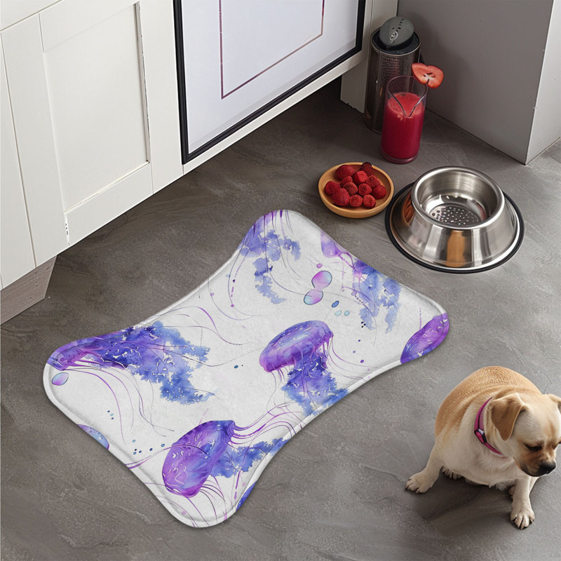 Matelas d'alimentation en forme d'os Watercolor Marine Creatures - 1 pièce