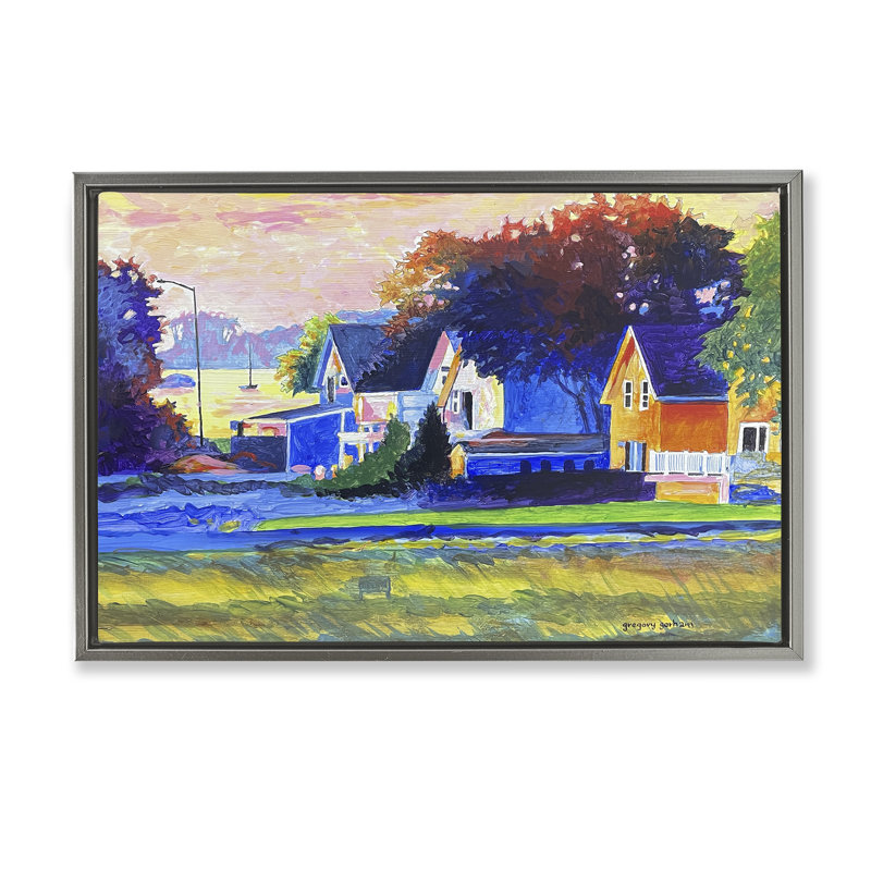 «Vibrant Gloucester House», art mural sur toile flottante, design par Greg Gorham, H 21 po x l 31 po