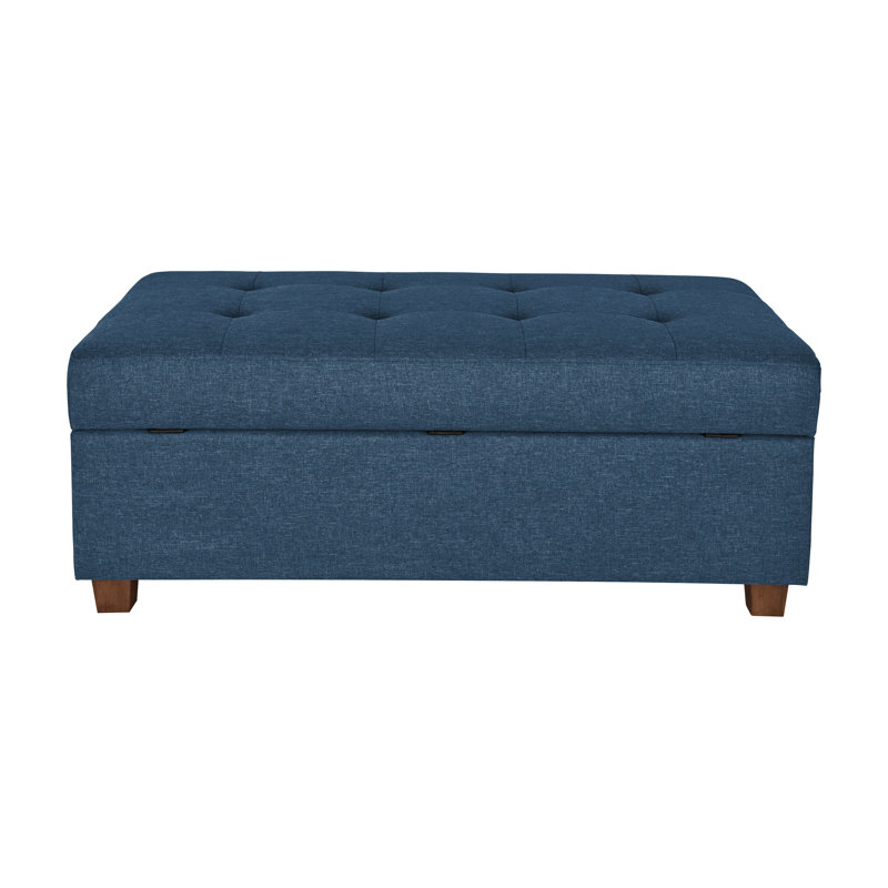Repose-pieds avec rangement Calliemae, Polyester bleu