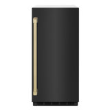 ZLINE Autograph 15 inch Touchstone White Matte Gourmet Ice Maker w/ Bronze Handle