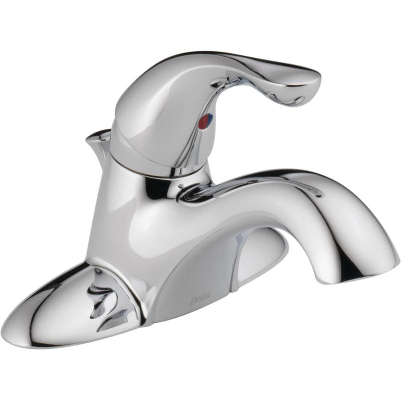 Robinet de salle de bain central classique avec ensemble de bonde et technologie d'étanchéité DIAMOND ™, Chrome
