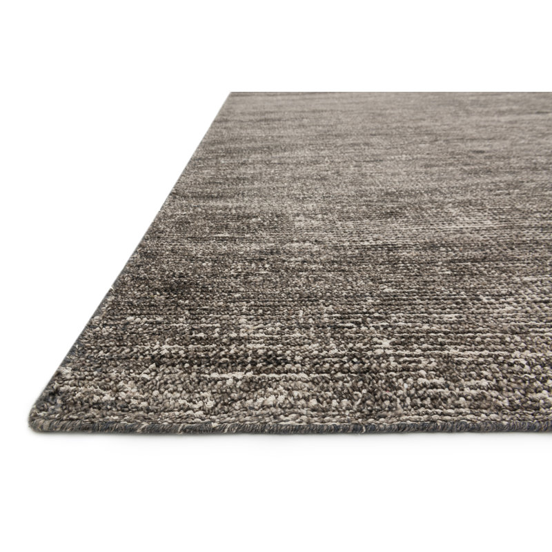Serena Charcoal Hand-Knotted Viscose 4' x 6' Rug
