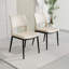 Ensemble de chaises de salle à manger modernes en similicuir minimaliste avec dossier ergonomique et repose-pieds en métal-129865784