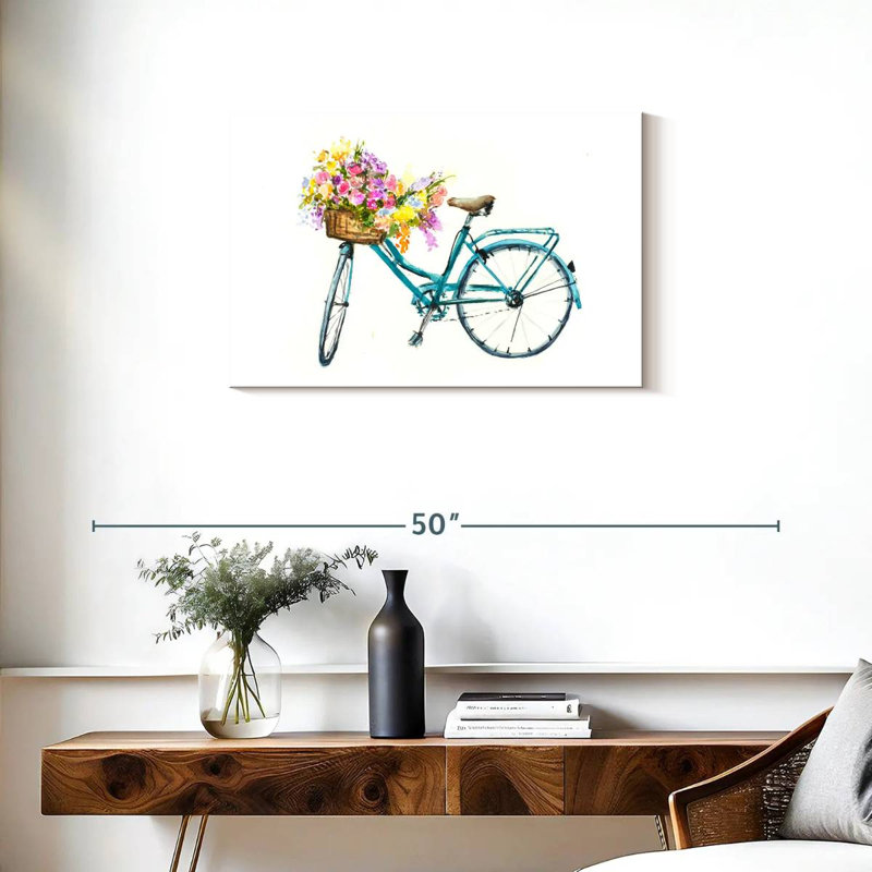 Vélo Mehar avec panier de fleurs, H 20 po x l 30 po