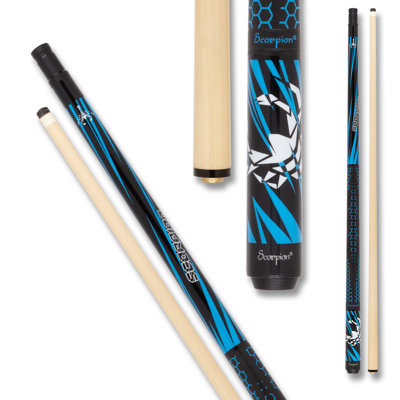 Scorpion SW30 Geo Blue Pool Cue w/ Tec Wrap - 19oz