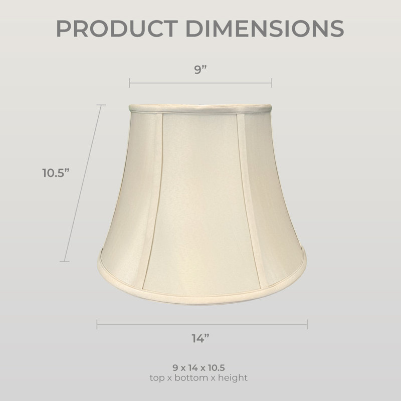 Royal Designs, Inc. BSO-708-14BG-2, abat-jour base Bell, 9 x 14 x 10,5, beige, paquet de 2, H 10,5 po x l 14 po x P 14 po
