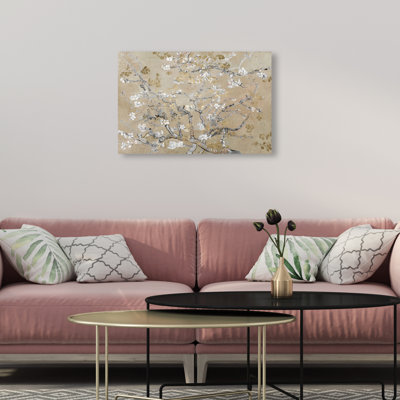 Van Gogh in Gold Blossoms Inspiration - Art encadré sur toile pour salon
