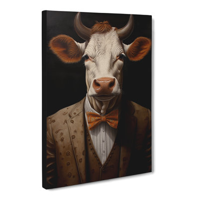 Cow In A Suit No.5 - No Frame Print