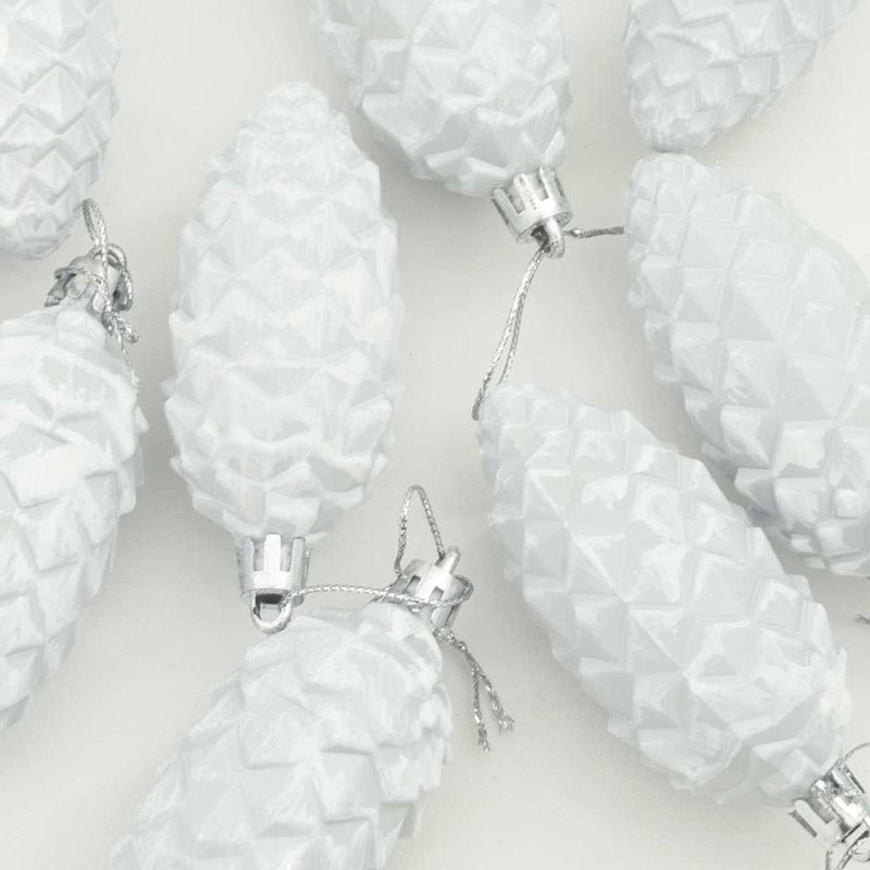 vidaXL Christmas Pine Cone Ball, White