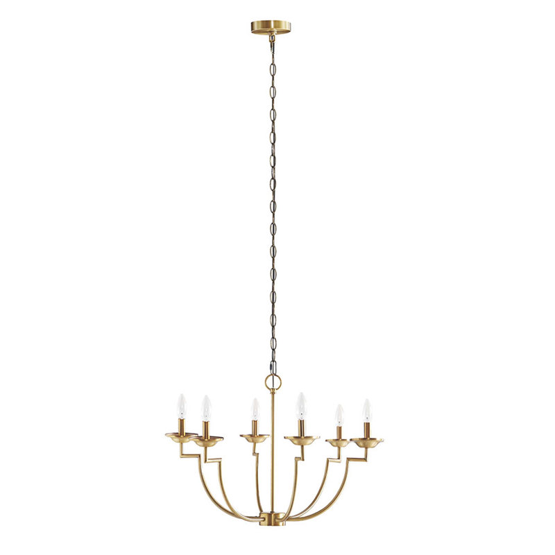 Lustre de style candélabre traditionnel 6 lumières Savor