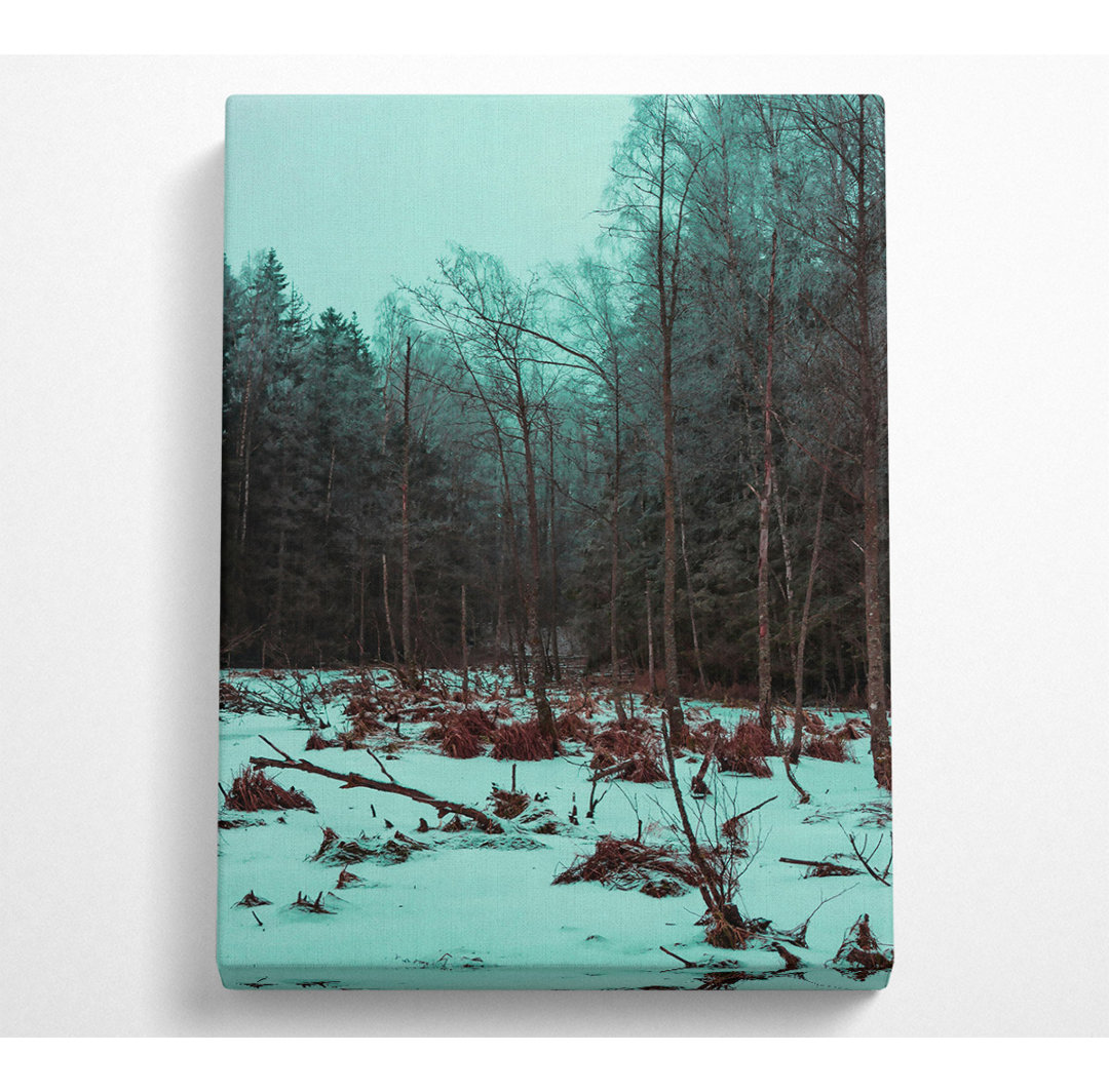 Teal Winter Forest