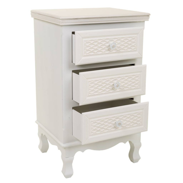 Fleur De Lis Living Jurida 3 Drawer Bedside Table | Wayfair.co.uk