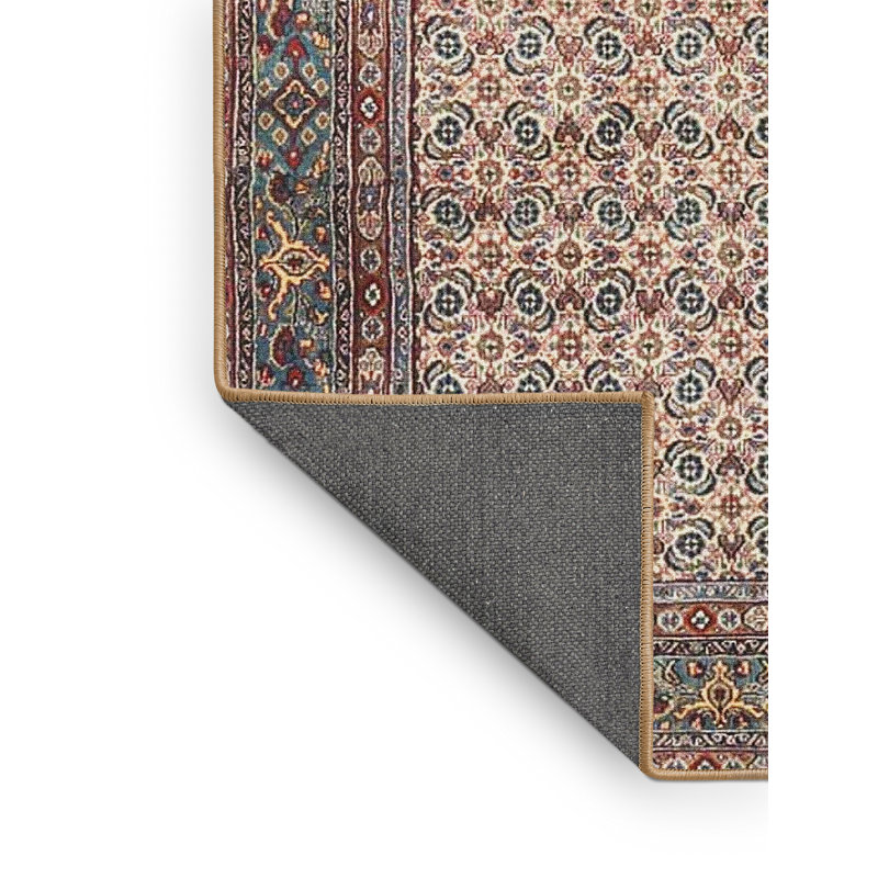 Tapis beige/noir traditionnel, Rectangle 5 pi x 7 pi