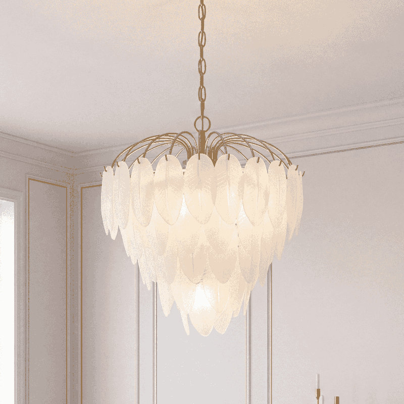 Boa 6-Light Chandelier in Warm Brass by Breegan Jane