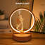  Diffuseur d'huiles essentielles en verre et en bois fait à la main Angel