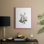 Impression florale vintage encadrée CLxxxviii - bois massif
