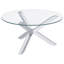 Table basse chromée en verre trempé