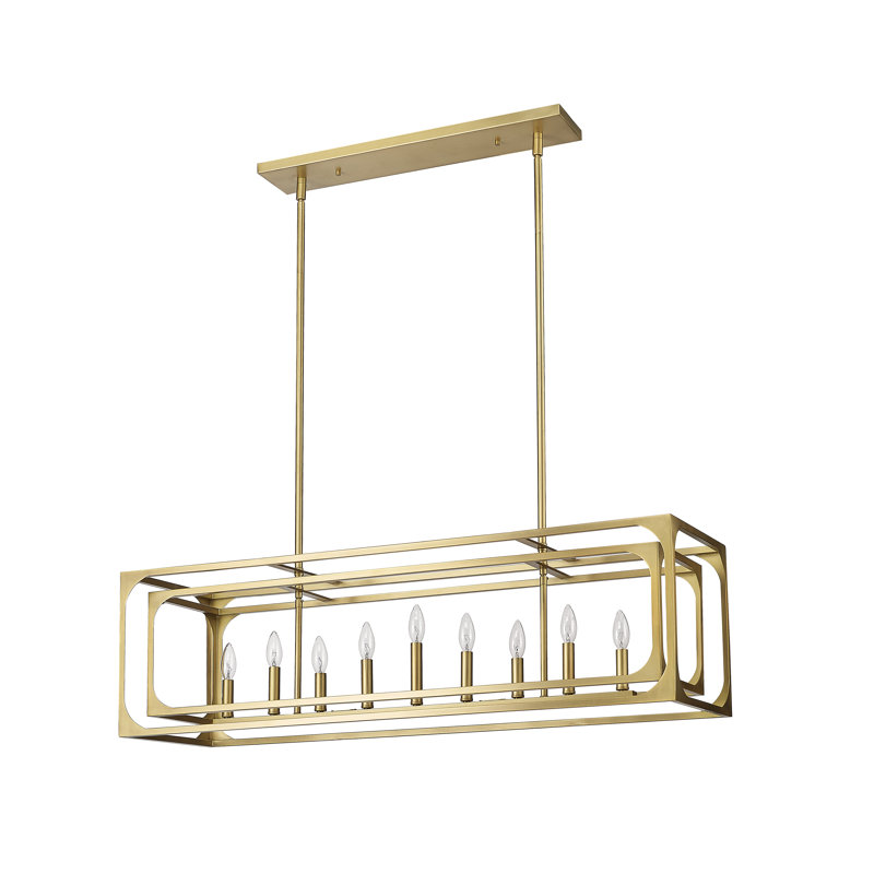 9 - Light Lantern Pendant, Rubbed Brass