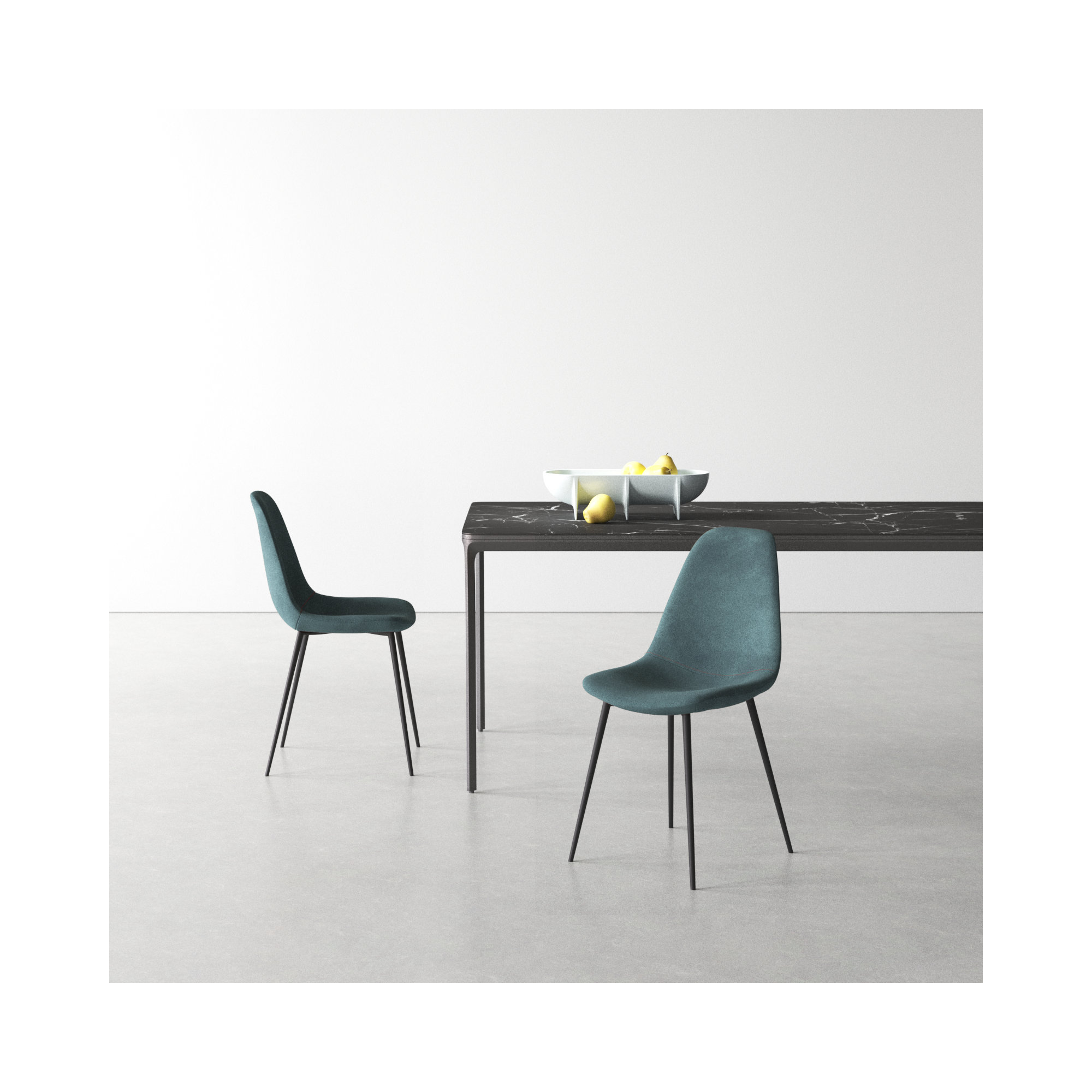 Kody Performance Velvet Dining Chair, Bella Ocean Performance Velvet