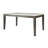  64" White And Gray Marble And Solid Wood Dining Table