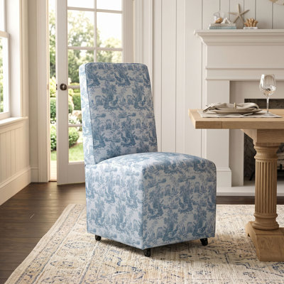 Chaise d'appoint rembourrée Colette avec roulettes