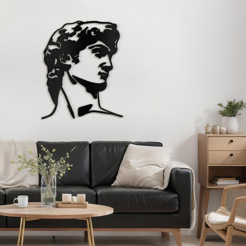 Décoration murale en métal, Noir, H 36 po x l 36 po x P 0,05 po
