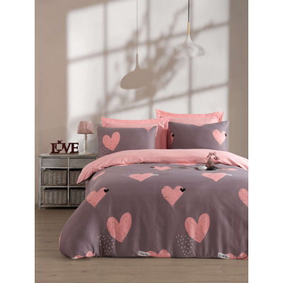 Ensemble de housse de couette luxueuse en satin luxueux, rose | 70% coton et 30% polyester, 102,4 x 86,6 pouces | 2 taies d'oreiller (19,7 po x 31,5 po) | Lavable à la machine, fermeture à boutons élégante | Literie douce et élégante pour les nuits de rêve