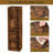 5-Cube Narrow Brown Bookcase, Small Storage Cabinet with Open Shelves (Set of 2)-428266948
