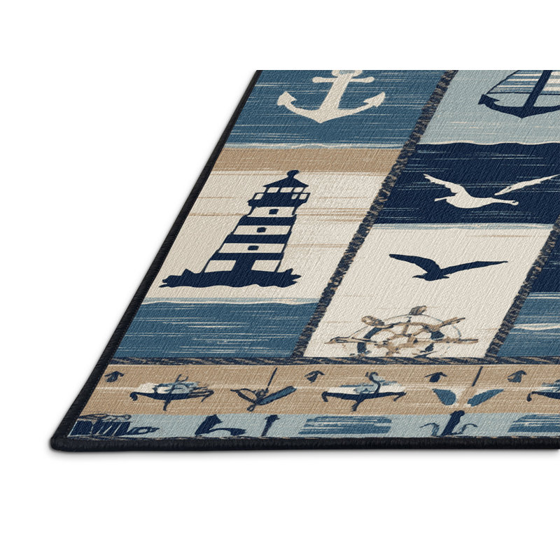 Tapis nautique lavable New England, Carré 7 pi
