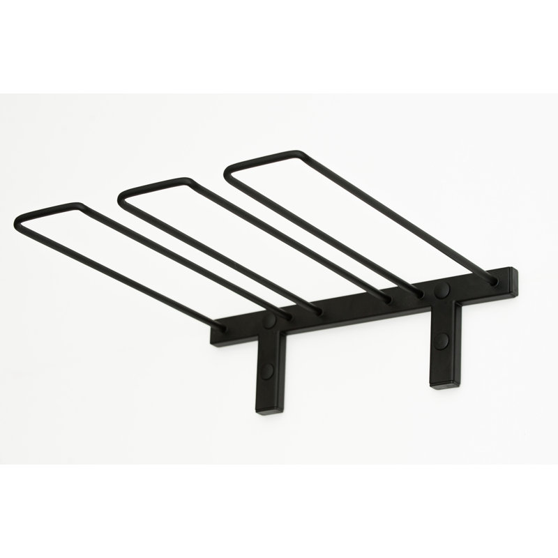 Rocio Wall Mounted Wine Glass Rack in Black