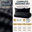 Microfiber Striped Duvet Cover Set with Pillowcases Included-120238777-122846393