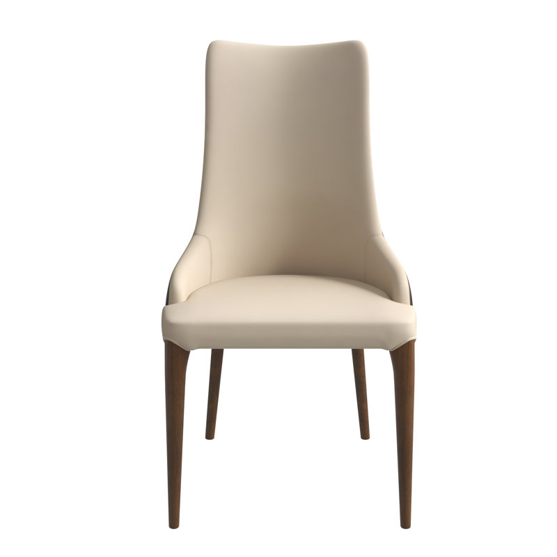 Cedarburg Chee High-Back Dining Chair with Two-Tone Design and Ash Wood Legs No Assembly, Brown