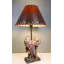 Lampe de table rustique Western Cowboy avec selle cheval Ichthys