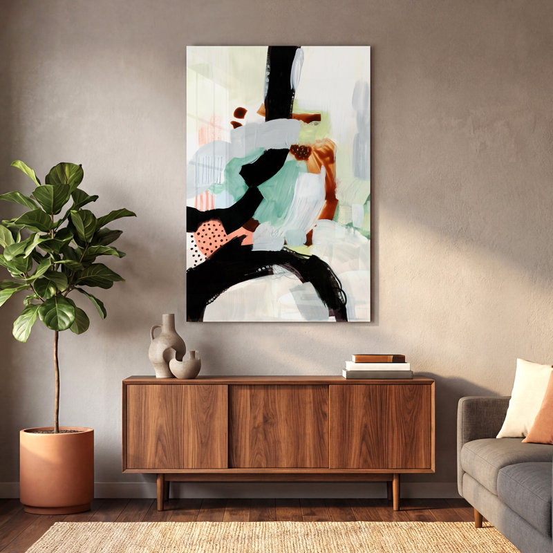 'Synchronal I' Print on Glass