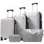 Ensemble de bagage 5 pièces, valise de transport rigide, bagage extensible avec sacs de voyage, roulettes, verrou TSA