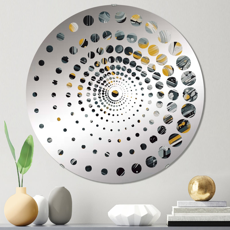 Abinsa - Miroir mural spiralé, 23,6 po x 23,6 po