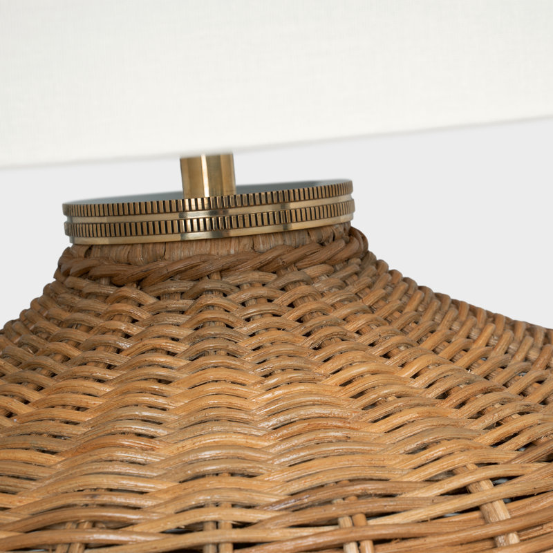 Evie Table Lamp, Natural Wicker