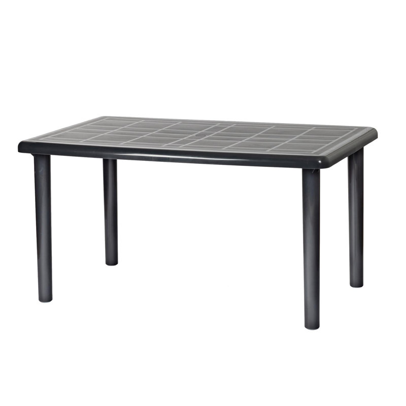 Rectangular Outdoor Dining Table , 90cm cm W 140cm cm D, Grey